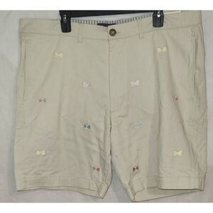 NWT ALAN FLUSSER Classic Men's Shorts Size 40 waist. Novelty print Bow Ties. Col